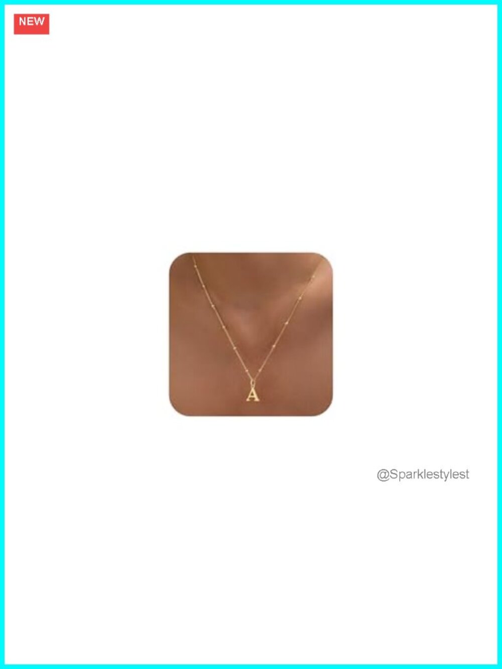 14k Gold Plated Initial Letter Pendant Necklace Dainty Charm Choker